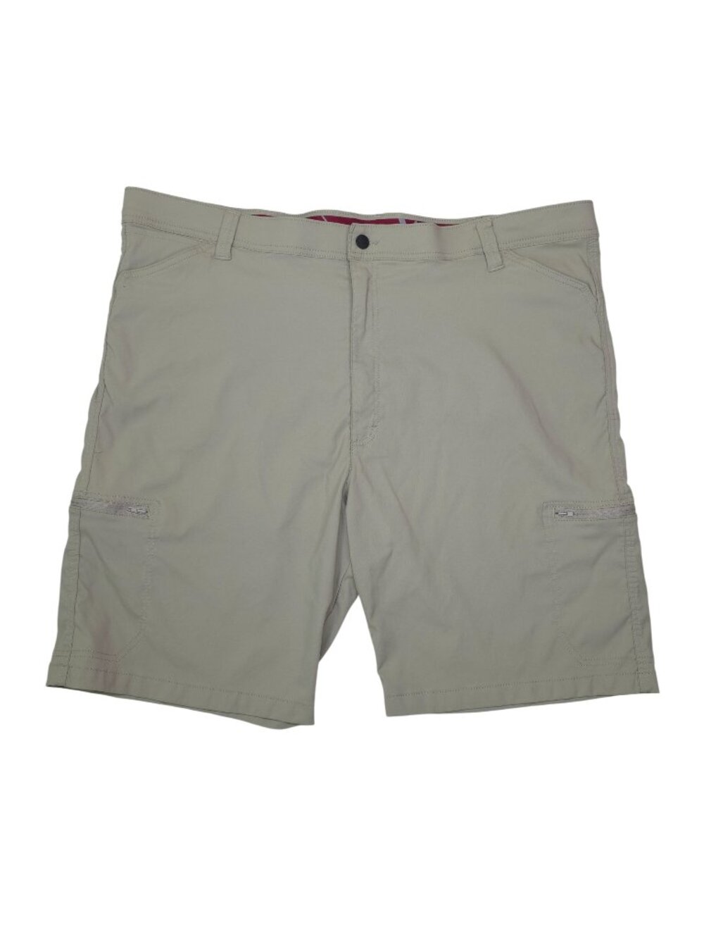 Wrangler Mens Size 46 Beige Cargo Shorts Stretch Fabric & Zip Cargo Pockets
